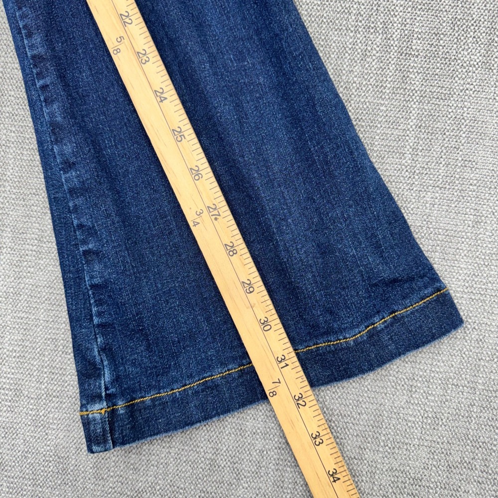Spanx Womens M 8 10 Flare Jeans Dark Wash Pull On Tummy Control 20327Q - Picture 10 of 14